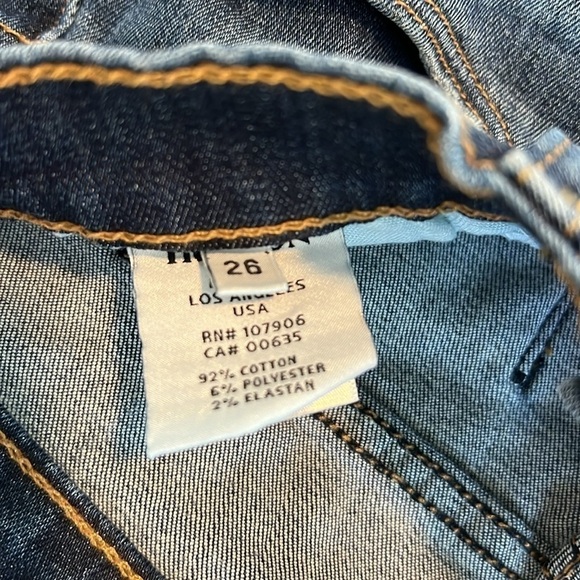 Hudson Brooklyn Moto Super Skinny Jeans Size 26 Walk of Fame - Picture 13 of 17
